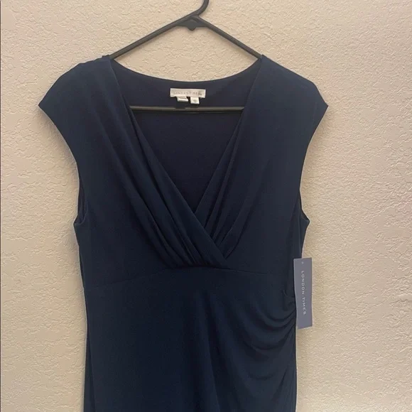 London Times Deep Blue Midi Dress - Picture 4 of 8